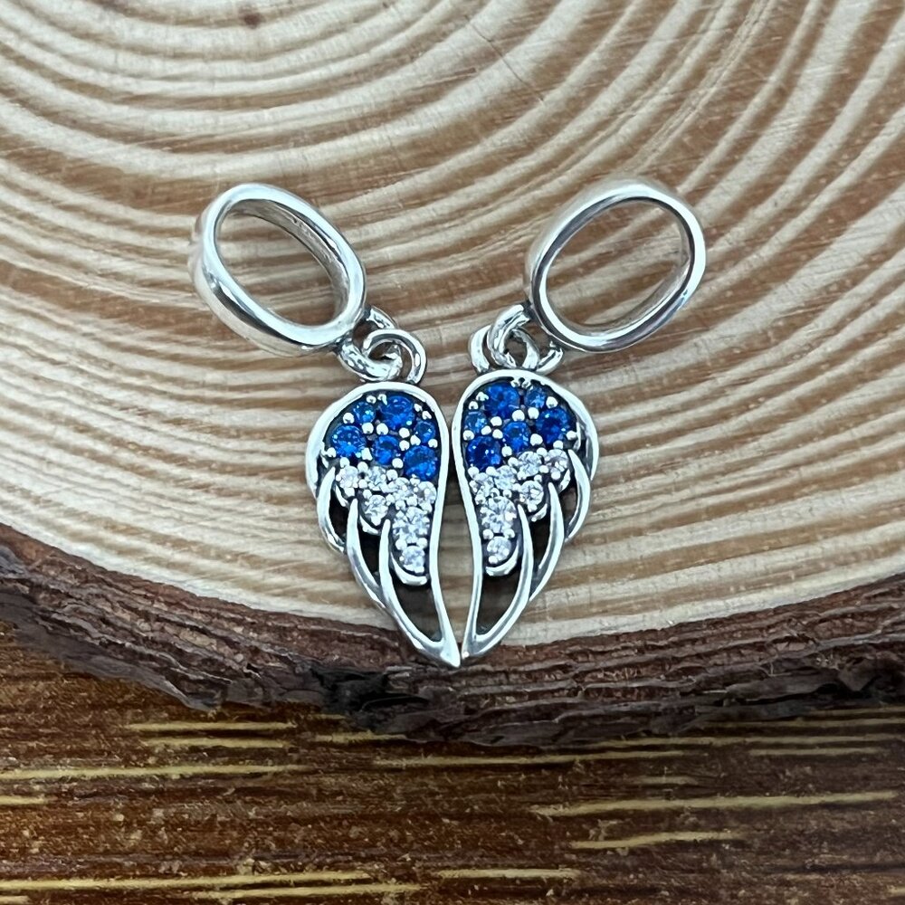 Pandora Sparkling Splitable Angel Wings Dangle Charm